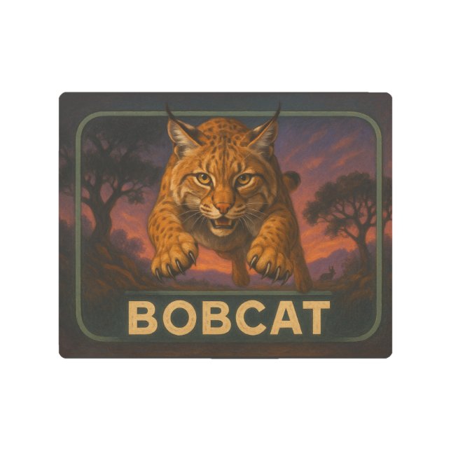 Bobcat Sign メタルプリント (正面)