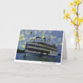 Bobloのボートの星明かりの夜 カード (黄色い花)