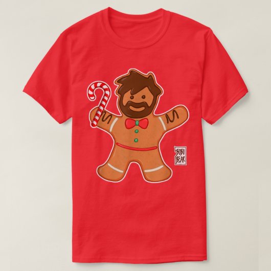Bobo Bear - Gingerbread Bear - Christmas  Tシャツ (デザイン正面)