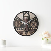 Bobo Bwa Hawkマスク・丸い壁掛け ラージ壁時計 (ホーム)