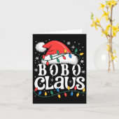Bobo Claus Funny Xmas Christmas Grandma Holiday St カード (黄色い花)
