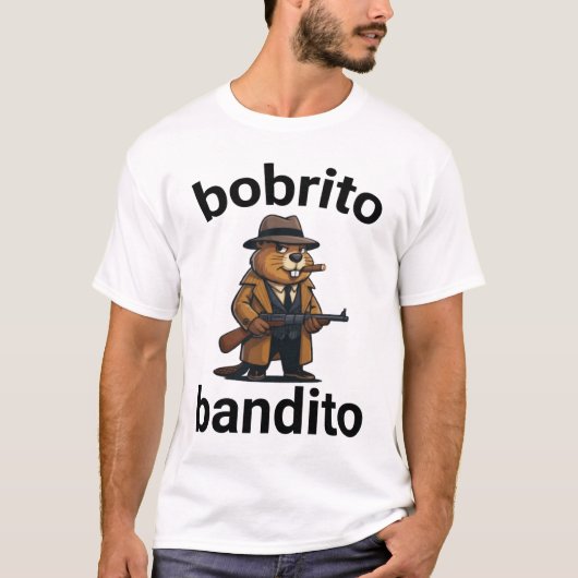 bobrito bandito おもしろイタリアンBrainrot Meme Tシャツ (正面)