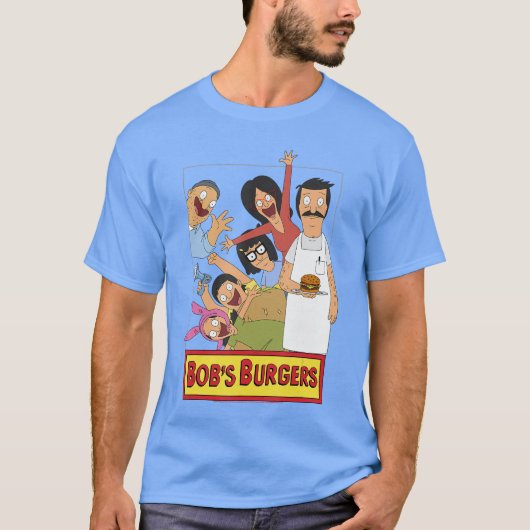 Bobs Burgers Family Shot Teddy Logo Tシャツ (正面)