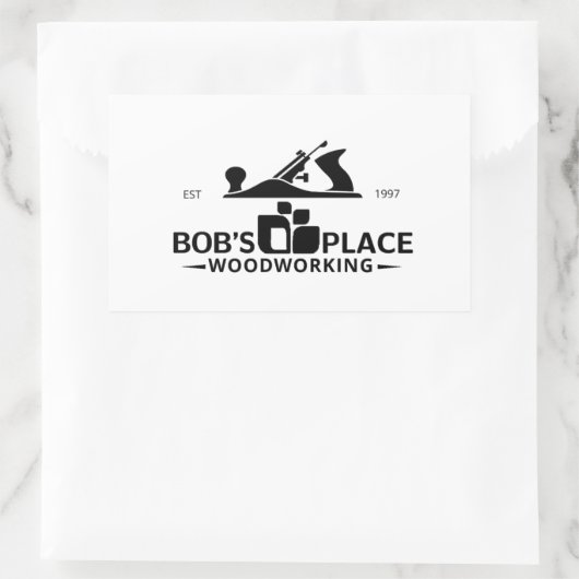 Bob's Place Logo sticker 長方形シール (バッグ)