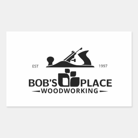 Bob's Place Logo sticker 長方形シール (正面)
