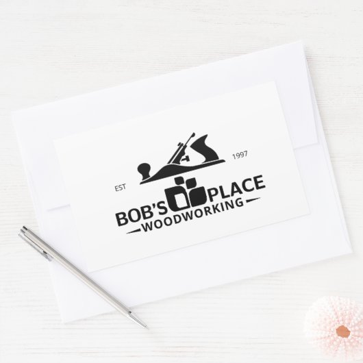 Bob's Place Logo sticker 長方形シール (封筒)