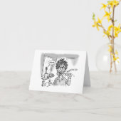 Bob's unhappy toothbrush カード (黄色い花)