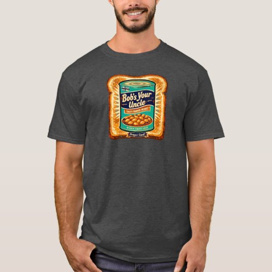 Bobs Your Uncle Retro Beans on toast artwork Tシャツ (正面)