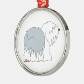 Bobtail牧羊犬 メタルオーナメント (左)