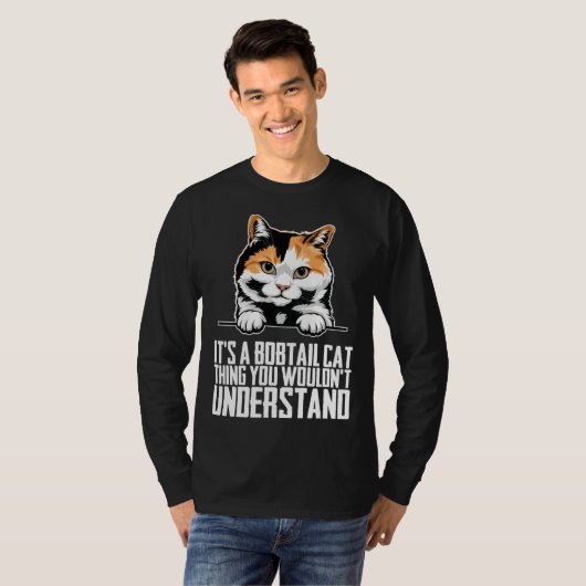 Bobtail cat  Bobtail mom  Bobtail dad  1 Tシャツ (正面フル)