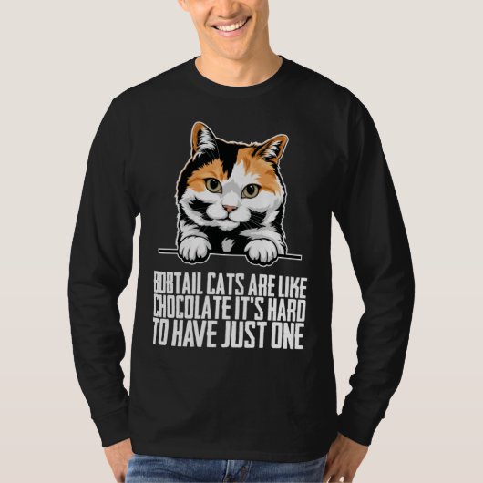 Bobtail cat Bobtail mom Bobtail dad Tシャツ (正面)