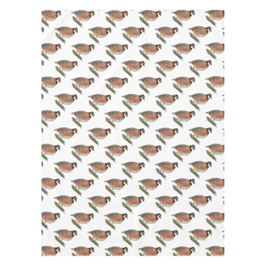 Bobwhite Quail Rooster テーブルクロス (正面)