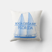 Boca Ciega Bay Coastal Nautical Sailing Sailor クッション (裏面)