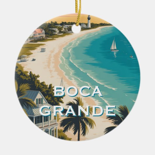 Boca Grande, Gasparilla Island セラミックオーナメント (正面)
