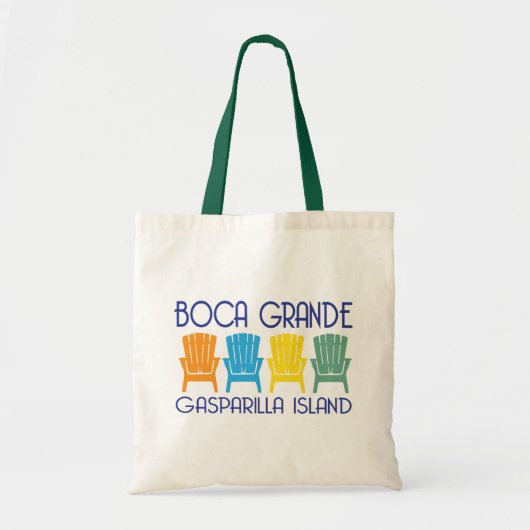 Boca Grande Gasparilla Island Florida beach chairs トートバッグ (正面)