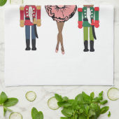 Boca Raton Black Nutcracker Funny Christmas  キッチンタオル (折り畳み)