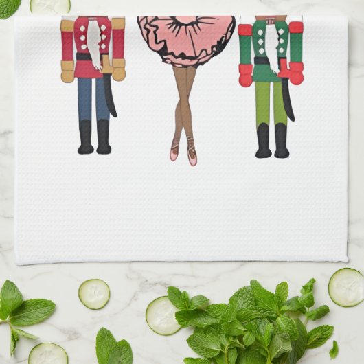 Boca Raton Black Nutcracker Funny Christmas  キッチンタオル (折り畳み)