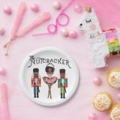 Boca Raton Black Nutcracker Funny Christmas ペーパープレート (パーティー)