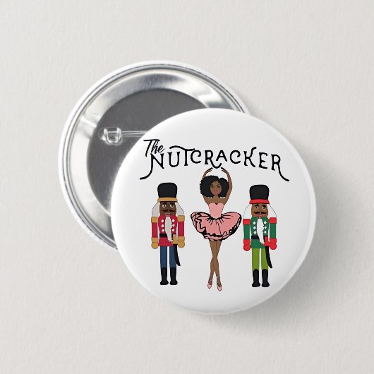 Boca Raton Black Nutcracker Funny Christmas  缶バッジ (正面&裏面)