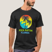 Boca Raton Florida Beach Trip Tropical Retro Tシャツ (正面)