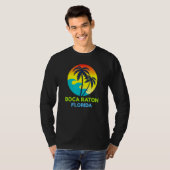 Boca Raton Florida Beach Trip Tropical Retro Tシャツ (正面フル)