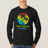 Boca Raton Florida Beach Trip Tropical Retro Tシャツ (正面)