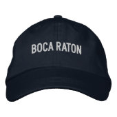 Boca Raton Florida Embroidered Baseball Hat 刺繍入りキャップ (正面)
