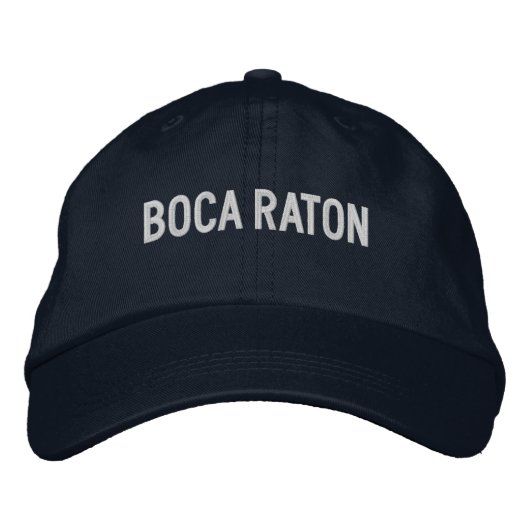 Boca Raton Florida Embroidered Baseball Hat 刺繍入りキャップ (正面)