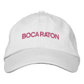 Boca Raton Florida Embroidered Baseball Hat 刺繍入りキャップ (正面)
