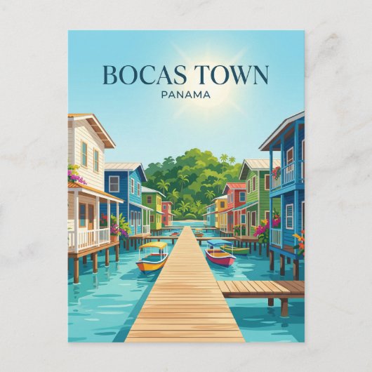 Bocas Town Panama ポストカード (正面)