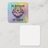 bocca al lupo幸運のカストメイトのオープニングナイト ノートカード (正面/裏面)