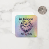 bocca al lupo幸運のカストメイトのオープニングナイト ノートカード (正面/裏面インサイチュ)