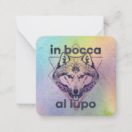 bocca al lupo幸運のカストメイトのオープニングナイト ノートカード