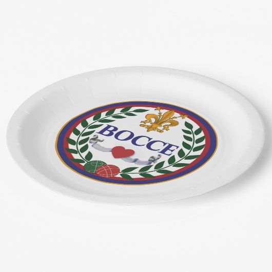 Bocceのディナー・パーティの紙皿 ペーパープレート (アングル)