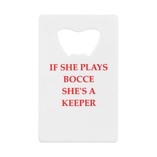 BOCCE クレジットカード栓抜き (正面)