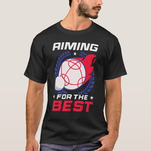 Bocce Ball Player Aiming For The Best Tシャツ (正面)