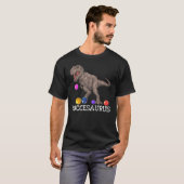 Bocce Ball Player Dinosaur Rex Boccesaurus Tシャツ (正面フル)