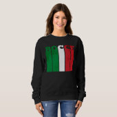 Bocce Ball Player Italia Italy Flag Bocce スウェットシャツ (正面フル)