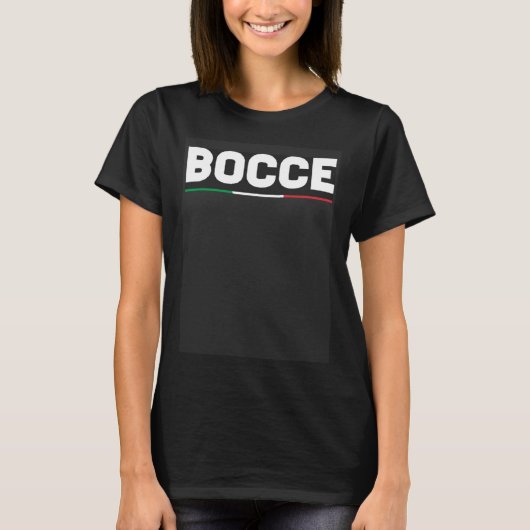Bocce Ball Player Italia Italy Flag Bocce 1 Tシャツ (正面)