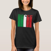 Bocce Ball Player Italia Italy Flag Bocce Tシャツ (正面)
