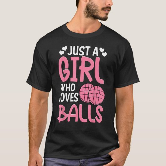Bocce Ball Player Just A Girl Who Loves Bocce Tシャツ (正面)