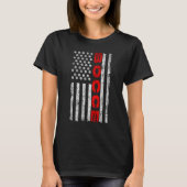 Bocce Ball Player USA Flag Patriotic 1 Tシャツ (正面)