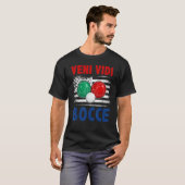 Bocce Ball Player USA Flag Patriotic 4 Tシャツ (正面フル)
