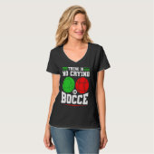 Bocce Ball There Is No Crying In Bocce Boccia Play Tシャツ (正面フル)