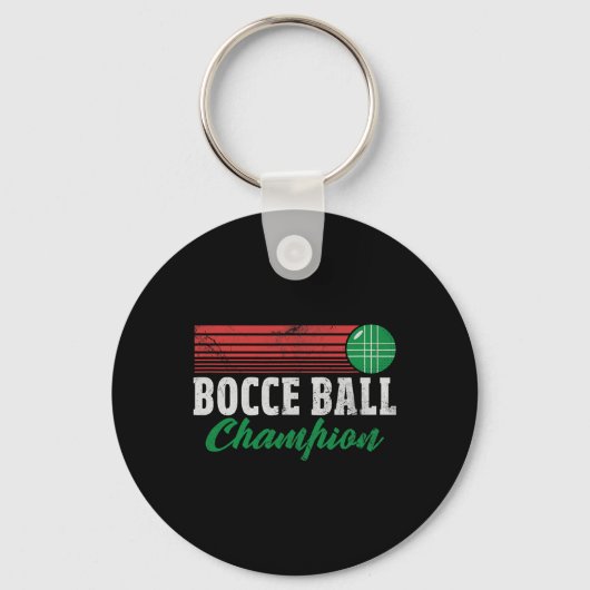 Bocce Byll Champion Italian Bocci Player Champ Dis キーホルダー (正面)