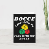 Bocce Byll Player Fun Humors Saying カード (正面)