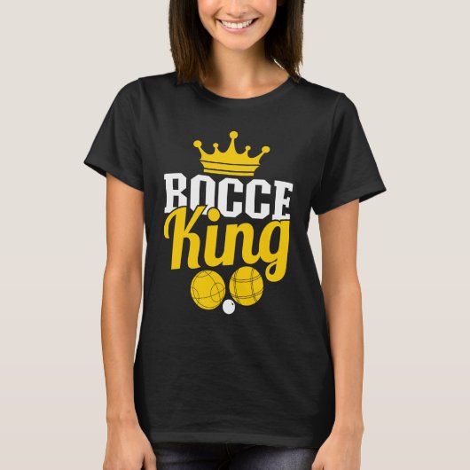 Bocce King Boccia Player Boules Tシャツ (正面)