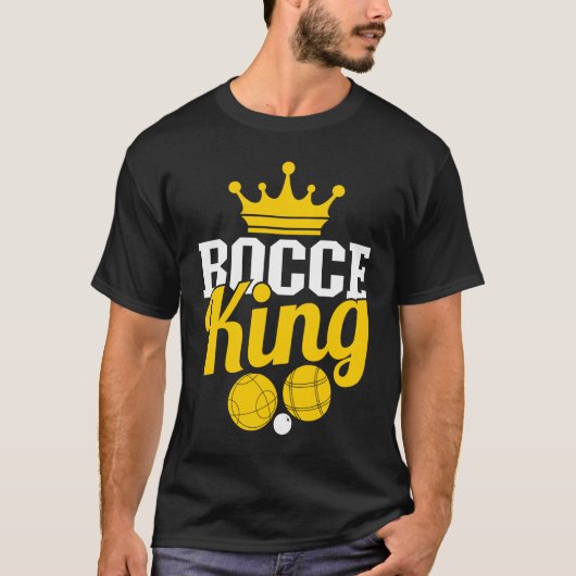 Bocce King Boccia Player Boules Tシャツ (正面)