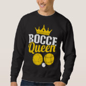 Bocce Queen Boccia Player Boules スウェットシャツ (正面)