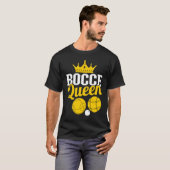 Bocce Queen Boccia Player Boules Tシャツ (正面フル)